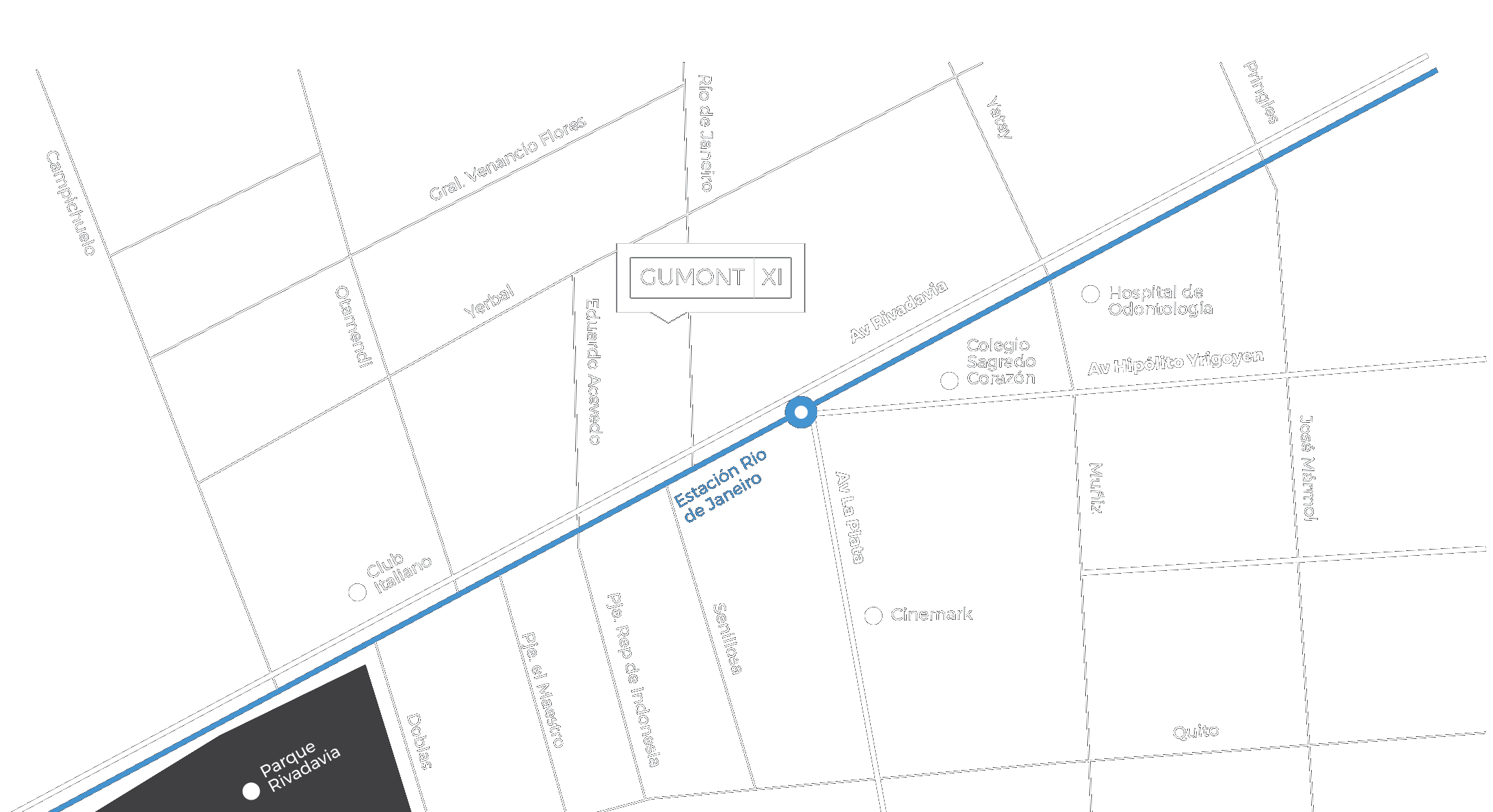 Mapa de ubicación GUMONT XI Río de Janeiro 54